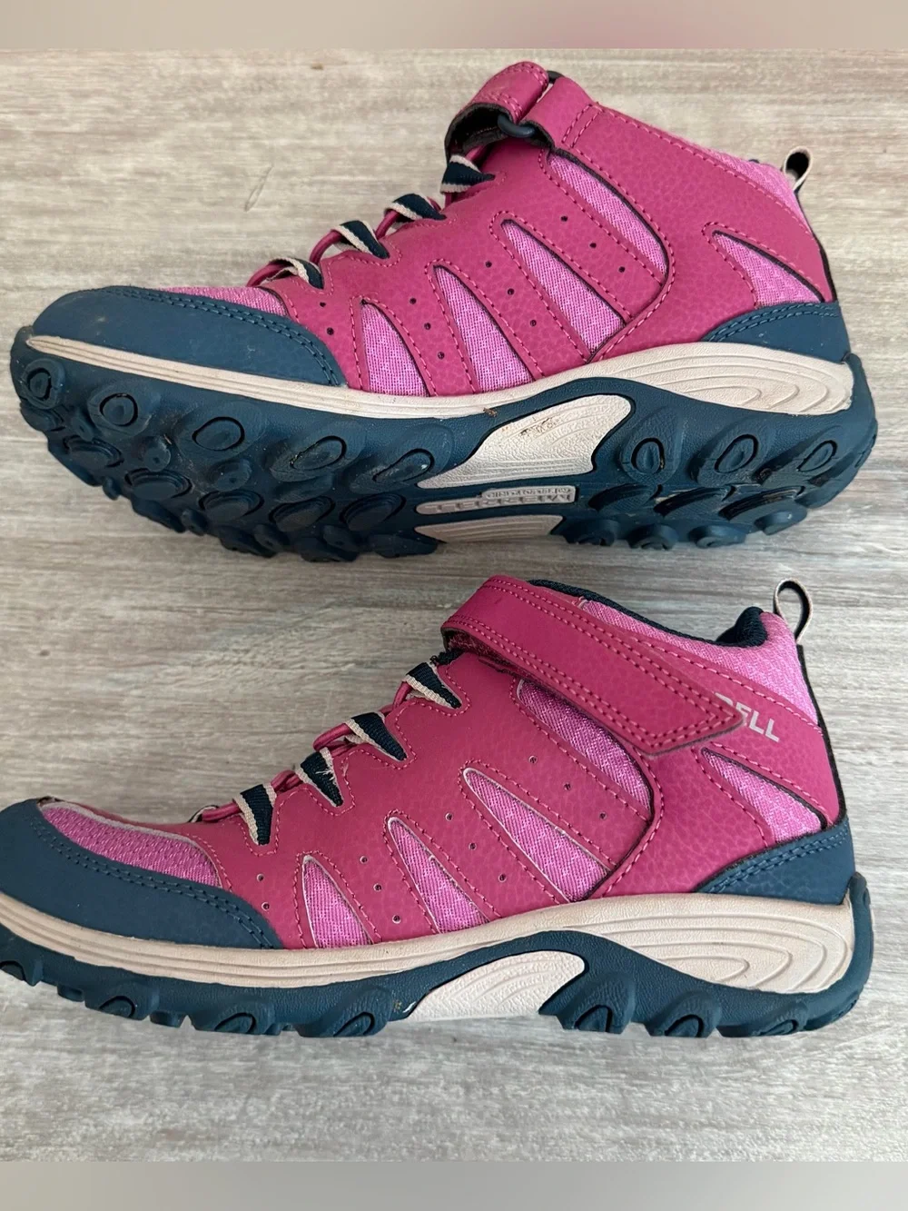 Merrell Pink Navy Hook & Loop Hiking Camping Winter Waterproof Boots 3.5
